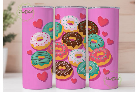 Sweet Donut Delight 20oz Tumbler Wrap Sublimation PixelChick 