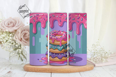 Sweet Donut Stack 20oz Tumbler Wrap Sublimation sassyprint 