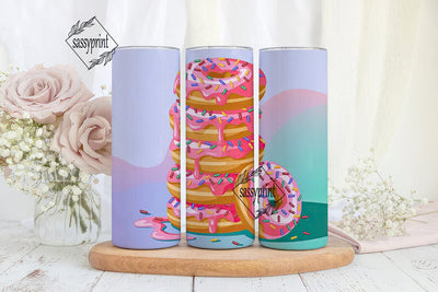 Sweet Donut Stack 20oz Tumbler Wrap Sublimation sassyprint 