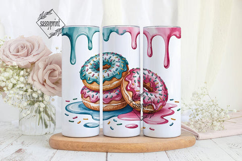 Sweet Donut Trio 20oz Tumbler Wrap Sublimation sassyprint 