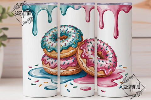 Sweet Donut Trio 20oz Tumbler Wrap Sublimation sassyprint 