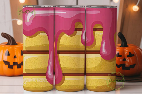 Sweet Drip Cake 20oz Tumbler Wrap Sublimation PixelChick 