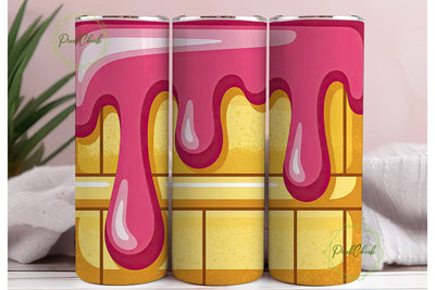Sweet Drip Cake 20oz Tumbler Wrap Sublimation PixelChick 