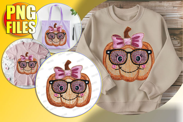 Sweet Fall Pumpkin with Bow Sublimation Design PNG Sublimation afrosvg 