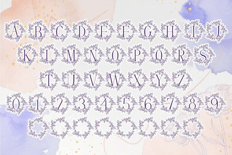 Sweet Floral Buds Monogram Font Dm Letter Studio 