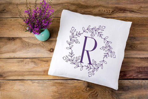 Sweet Floral Buds Monogram Font Dm Letter Studio 