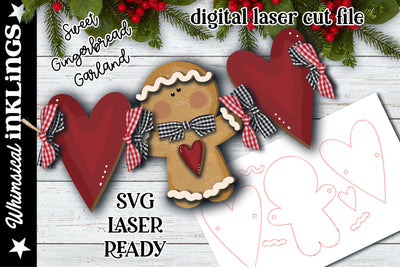 Sweet Gingerbread Garland SVG SVG Whimsical Inklings 