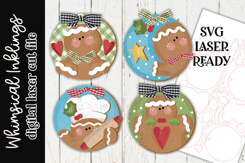 Sweet Gingerbread Ornament Set SVG SVG Whimsical Inklings 