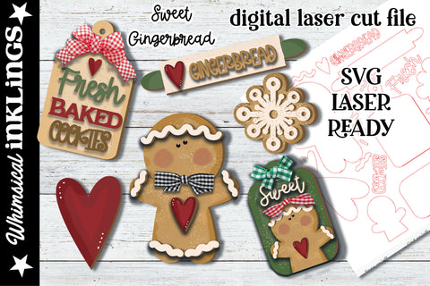 Sweet Gingerbread Set SVG SVG Whimsical Inklings 