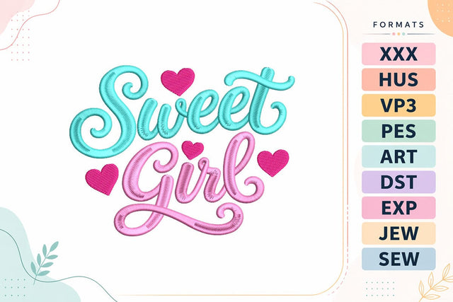 Sweet Girl Baby Quote Embroidery Design | Cute Baby Saying Embroidery/Applique DESIGNS sg embroidery 