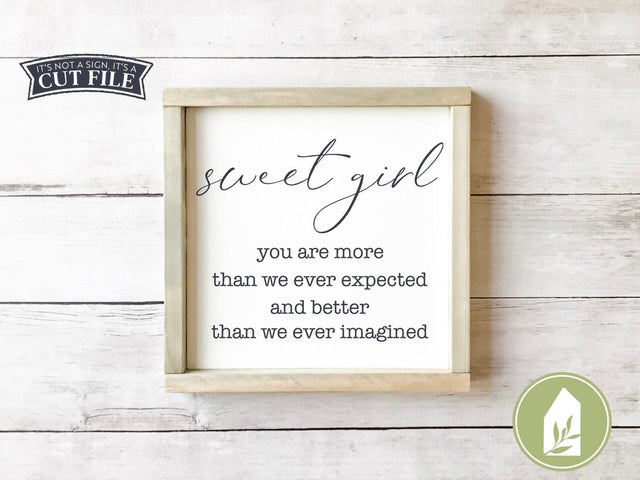 Sweet Girl SVG | Nursery SVG | Farmhouse Sign Design SVG LilleJuniper 