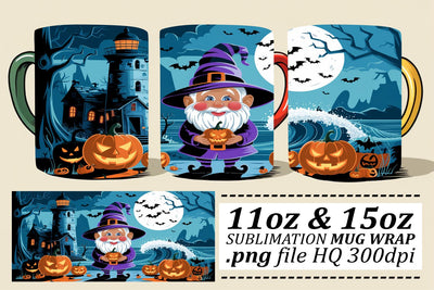 Sweet Gnome Mug Wrap Sublimation Sublimation afrosvg 