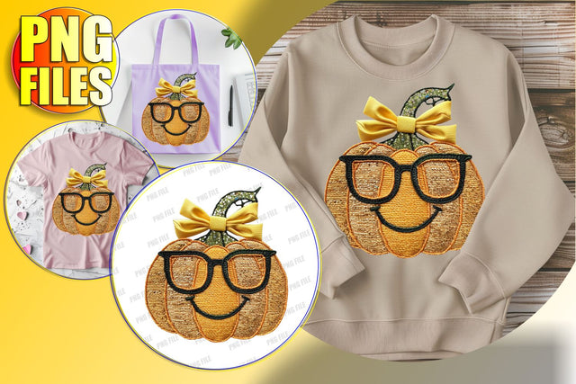 Sweet Halloween Pumpkin with Bow Sublimation PNG Sublimation afrosvg 