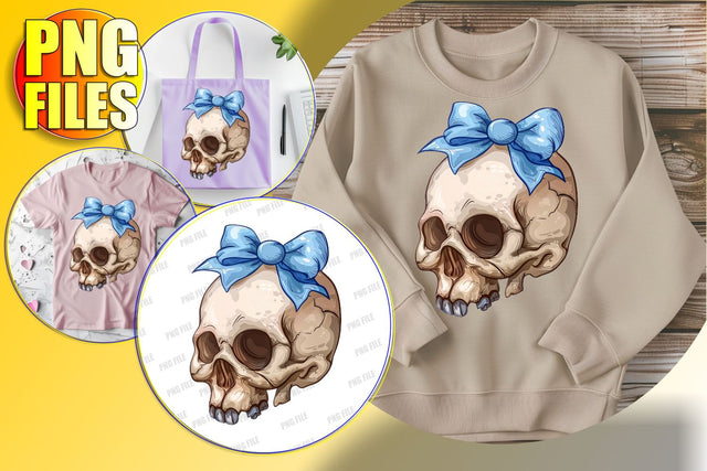 Sweet Halloween Skull Sublimation Design - Fall Clipart Sublimation afrosvg 