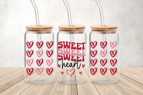 Sweet heart Can Glass Wrap svg Design SVG Regulrcrative 
