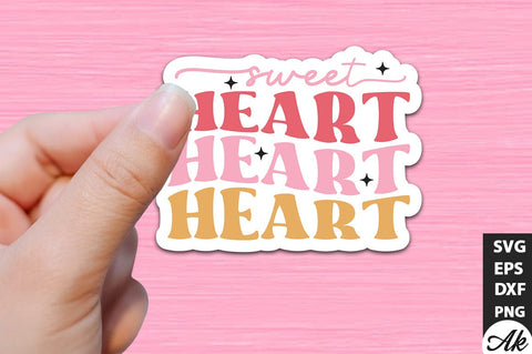 Sweet heart Retro Stickers Design SVG akazaddesign 
