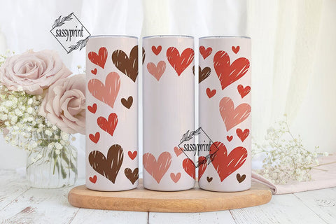 Sweet Hearts 20oz Tumbler Wrap Sublimation sassyprint 