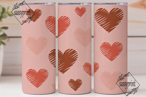 Sweet Hearts 20oz Tumbler Wrap Sublimation sassyprint 