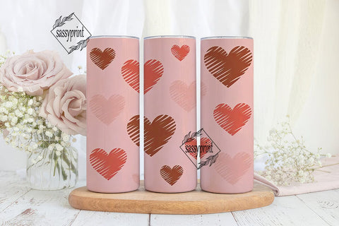 Sweet Hearts 20oz Tumbler Wrap Sublimation sassyprint 