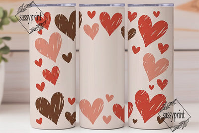 Sweet Hearts 20oz Tumbler Wrap Sublimation sassyprint 