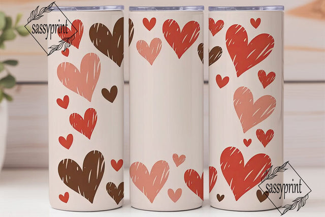 Sweet Hearts 20oz Tumbler Wrap Sublimation sassyprint 