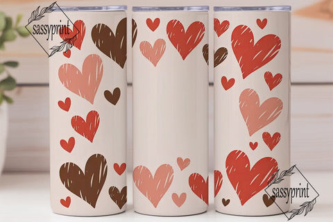 Sweet Hearts 20oz Tumbler Wrap Sublimation sassyprint 