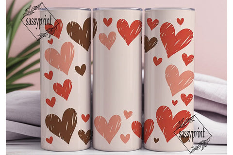 Sweet Hearts 20oz Tumbler Wrap Sublimation sassyprint 