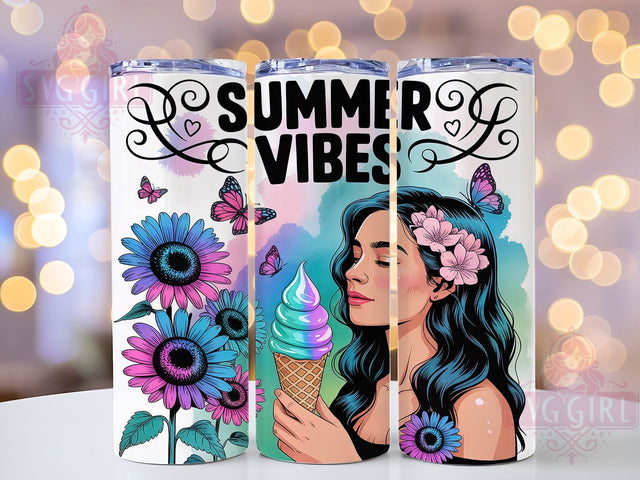 Sweet Ice Cream Summer Tumbler Wrap, Summer Dessert Design, Sweet Treat Tumbler, Summer Food Gift, Ice Cream Party, Frozen Treat Theme, Summer Fun Drinkware Sublimation SvggirlplusArt 
