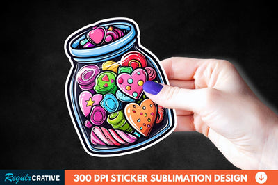 Sweet In Jar Sticker Clipart Sublimation Regulrcrative 