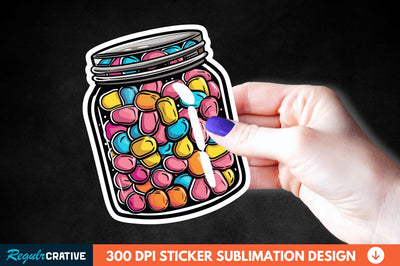 Sweet In Jar Sticker Clipart Sublimation Regulrcrative 