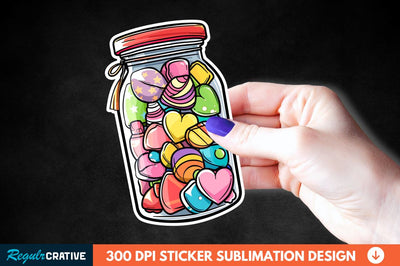 Sweet In Jar Sticker Clipart Sublimation Regulrcrative 
