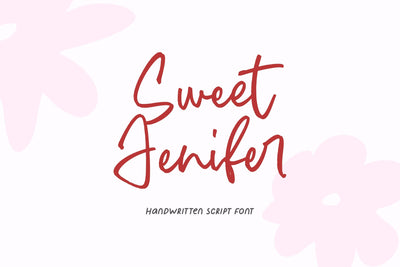 Sweet Jenifer - Handwritten Script Font Font Timur type 