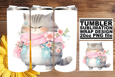 Sweet Kitty Lover's 20oz Tumbler Sublimation Set Sublimation afrosvg 