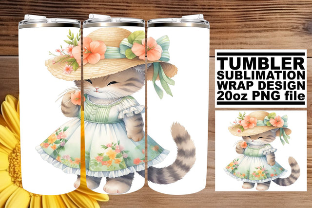 Sweet Kitty Tumbler Wrap Sublimation Sublimation afrosvg 