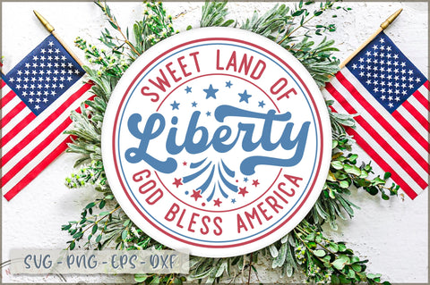 Sweet land of liberty god bless america Sign SVG Shetara Begum 