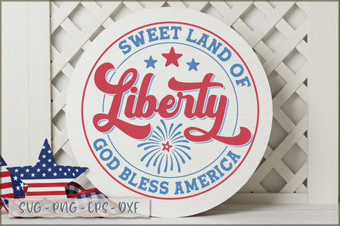 Sweet Land of Liberty god bless america Sign SVG Shetara Begum 