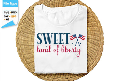 Sweet Land Of Liberty Round Sign SVG Design, 4th of july SVG Design, SVGs,Quotes and Sayings,Food & Drink,On Sale, Print & Cut SVG DesignPlante 503 
