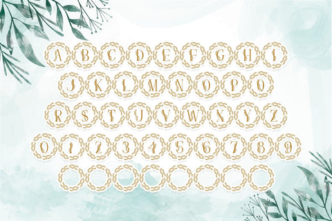 Sweet Leaves Monogram Font Dm Letter Studio 