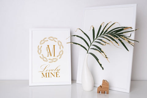 Sweet Leaves Monogram Font Dm Letter Studio 