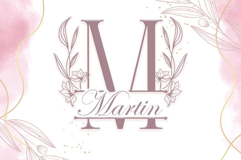 Sweet Lily Line Monogram Font Dm Letter Studio 
