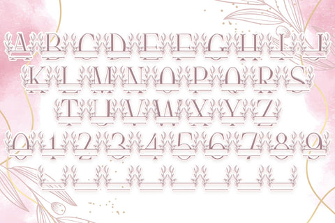 Sweet Lily Line Monogram Font Dm Letter Studio 