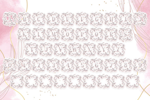 Sweet Lily Monogram Font Dm Letter Studio 