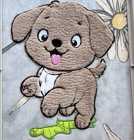 Sweet Little Puppy - machine embroidery applique pattern Embroidery/Applique DESIGNS Candles Design 