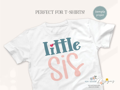 Sweet Little Sis SVG Cut File SVG Aja Nicole Designs 