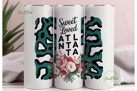 Sweet Loved Atlanta 20oz Tumbler Wrap Sublimation PixelChick 