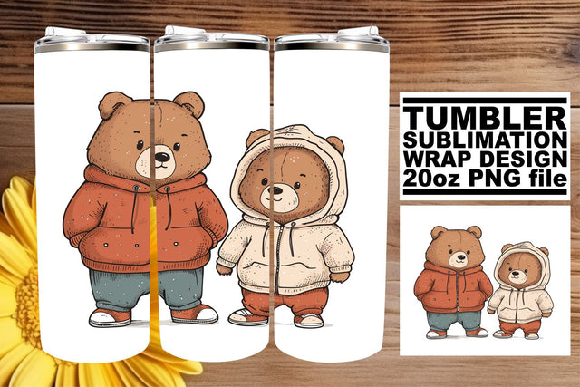 Sweet Mama Bear Affection Sublimation Cup Wrap - Thank Mom for Everything She Does Sublimation afrosvg 
