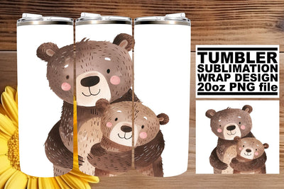 Sweet Mama Bear Affection Sublimation Tumbler Design - Mom Deserves the Best Sublimation afrosvg 