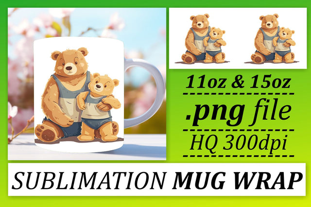 Sweet Mama Bear Love Joy Wrap Sublimation afrosvg 