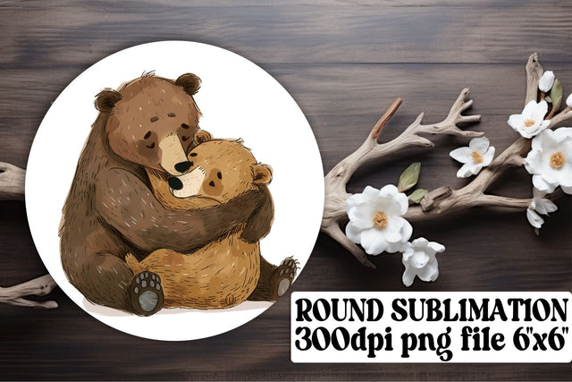 Sweet Mama Bear Sublimation Keychain, Perfect Mother's Day Gift Sublimation afrosvg 