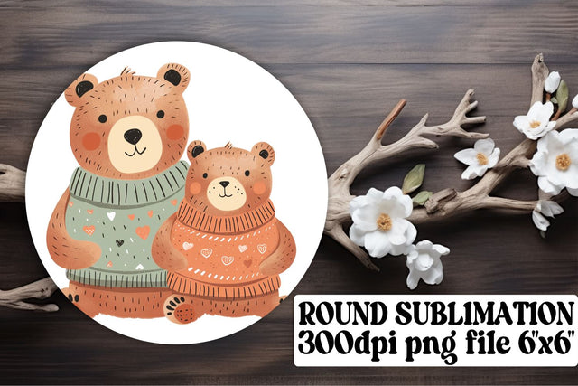Sweet Mama Bear Sublimation, Lovely Mother's Day Artwork Sublimation afrosvg 